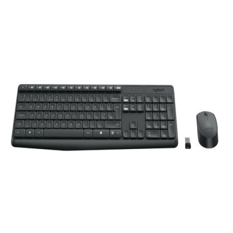 Logitech MK235 clavier Souris incluse Universel USB AZERTY Français Gris
