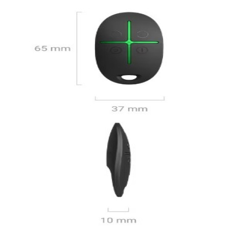 AJAX SpaceControl Jeweller Noir