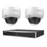 KIT Vidéosurveillance HIKVISION 2 Caméras Dômes 4MP + IA + IR