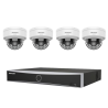 KIT Vidéosurveillance HIKVISION 4 Caméras Dômes 4MP ColorVu IA