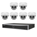 KIT Vidéosurveillance HIKVISION 6 Caméras Dômes 4MP ColorVu IA