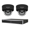 KIT Vidéosurveillance HIKVISION 2 Caméras Noirs 4MP ColorVu IA