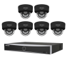 KIT Vidéosurveillance HIKVISION 6 Caméras Noirs 4MP ColorVu IA