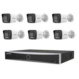 KIT Vidéosurveillance HIKVISION 6 Caméras Bullet Hybrid Light