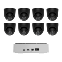 KIT Vidéosurveillance AJAX 8 Caméras Turret Hybrid Light 5MP