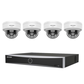 KIT Vidéosurveillance HIKVISION 4 Caméras 8MP Dômes ColorVu IR