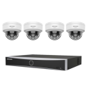 KIT Vidéosurveillance HIKVISION 4 Caméras 8MP Dômes ColorVu IR