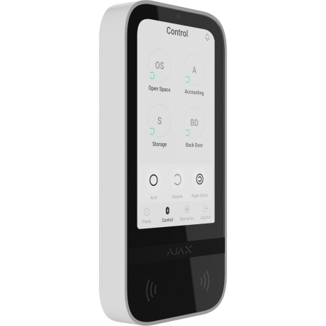 AJAX KeyPad TouchScreen Jeweller Blanc