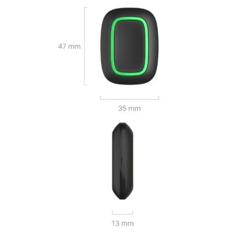 AJAX Button Jeweller Noir