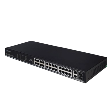 TECLINK SWITCH POE 24 PORTS 100MBPS AVEC 2 PORTS UPLINK GIGABIT - 225W