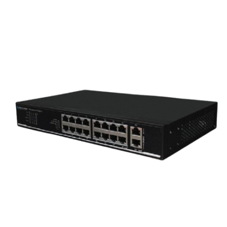 TECLINK SWITCH POE 16 PORTS 100MBPS AVEC 2 PORT UPLINK GIGABITS - 150W