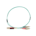 TECLINK Jarretière Optique Duplex LSZH - OM3 SC/LC - 1m - Aqua câble réseau