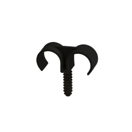 TECLINK SACHET DE 100 ACCROCHES DOUBLE POUR TUBE IRO DE 25MM NOIR