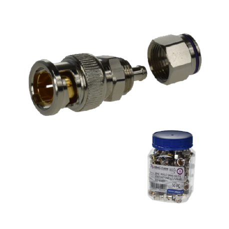 ELBAC BNC MALE COMPR. SANS OUTIL IDEF61  (BNC-S/O)