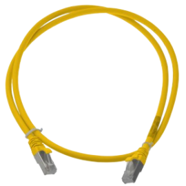 ELBAC CORDON S/FTP CAT6A AWG26 LSZH JAUNE 01M Cordon 1 PC 1m