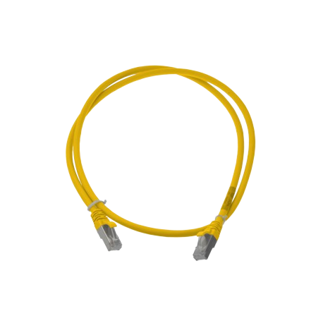 ELBAC CORDON S/FTP CAT6A AWG26 LSZH JAUNE 01M Cordon 1 PC 1m