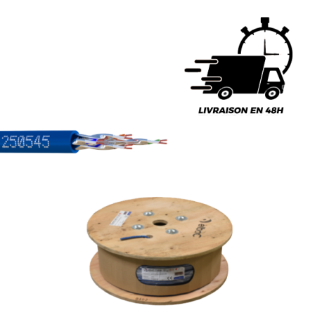 ELBAC CABLE RESEAU U/FTP CAT6A LSZH 500M BLEU  (U/FTP-CAT6A-LSZH)
