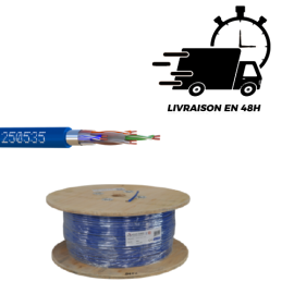ELBAC CABLE RESEAU F/UTP CAT6 LSZH 500M BLEU  (F/UTP-C6/T5)