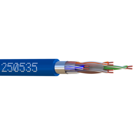 ELBAC CABLE RESEAU F/UTP CAT6 LSZH 100M BLEU