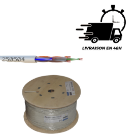 ELBAC CABLE RESEAU UTP CAT6 RESIDENTIEL LSZH 500M BLANC
