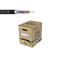 ELBAC CABLE RESEAU F/UTP CAT5E INTERIEUR/EXTERIEUR 250M NOIR