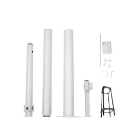 TECLINK POTEAU DE 4 MÈTRES POUR L INSTALLATION DE CAMÉRAS BLANC 