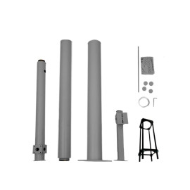 TECLINK POTEAU DE 4 MÈTRES POUR L INSTALLATION DE CAMÉRAS GRIS