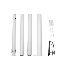 TECLINK POTEAU DE 6 MÈTRES POUR L INSTALLATION DE CAMÉRAS BLANC 