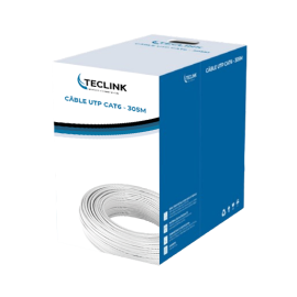 TECLINK Câble réseau CAT6 UTP/LSZH 305 m Blanc 