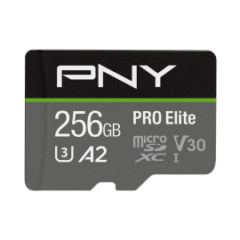 Carte mémoire microSD PNY PRO Elite 256 Go Class 10 U3 V30