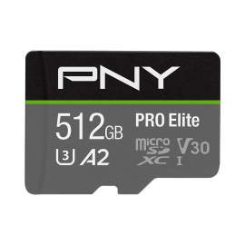 Carte microSD PNY PRO Elite 512Go ultra rapide class 10