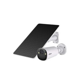Kit caméra bullet solaire Dahua IPC-BF4CP-4G-0210B-XL Pearl - 4MP blanc panneau solaire 8W