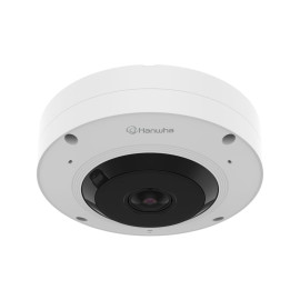 Caméra fisheye Hanwha XNF-A8014R - dôme plafond blanc aluminium 6MP