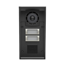 Interphone 2N IP Force 2.0 - platine de rue 2 boutons aluminium noir