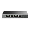 Switch de bureau TP-Link TL-SF1006P - boîtier gris 6 ports RJ45 avec 4 ports PoE