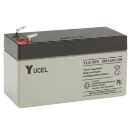Batterie Hikvision Y1.2-12FR - boîtier ABS noir compact cosses Faston
