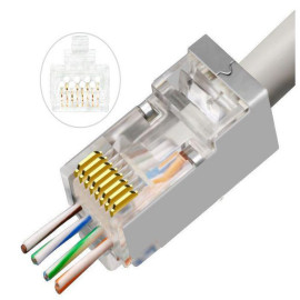 Prise réseau MicroConnect Modular Easy-Connect FTP CAT6a RJ45 Prise réseau MicroConnect Modular Easy-Connect FTP CAT6a RJ45