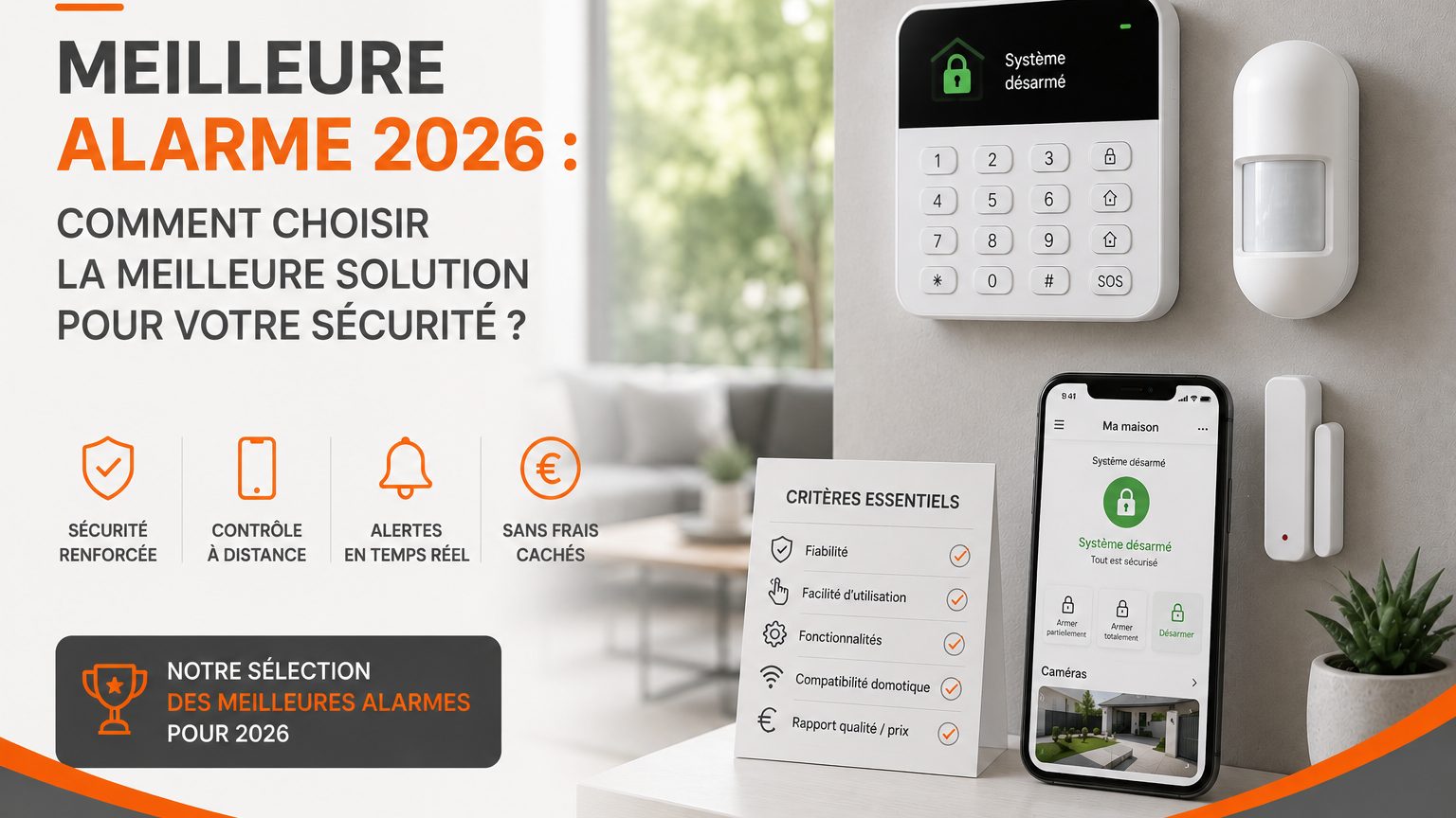 Meilleure alarme maison 2026 : comparatif et guide d'achat