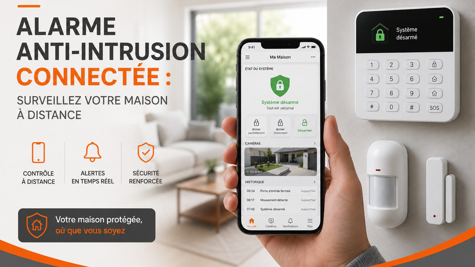 Alarme connectée pour maison et appartement 
