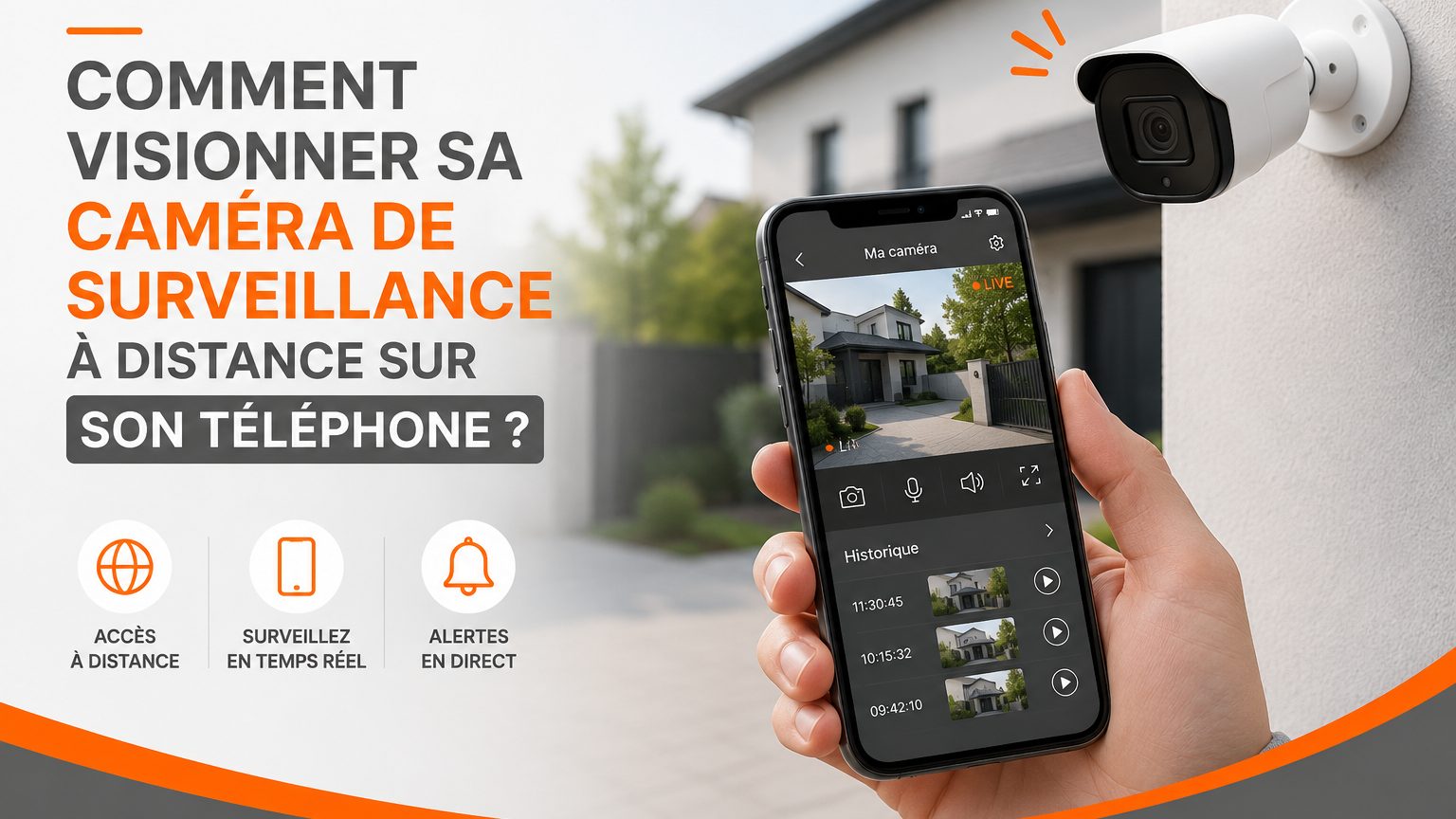 Caméra de surveillance à distance sur smartphone et téléphone