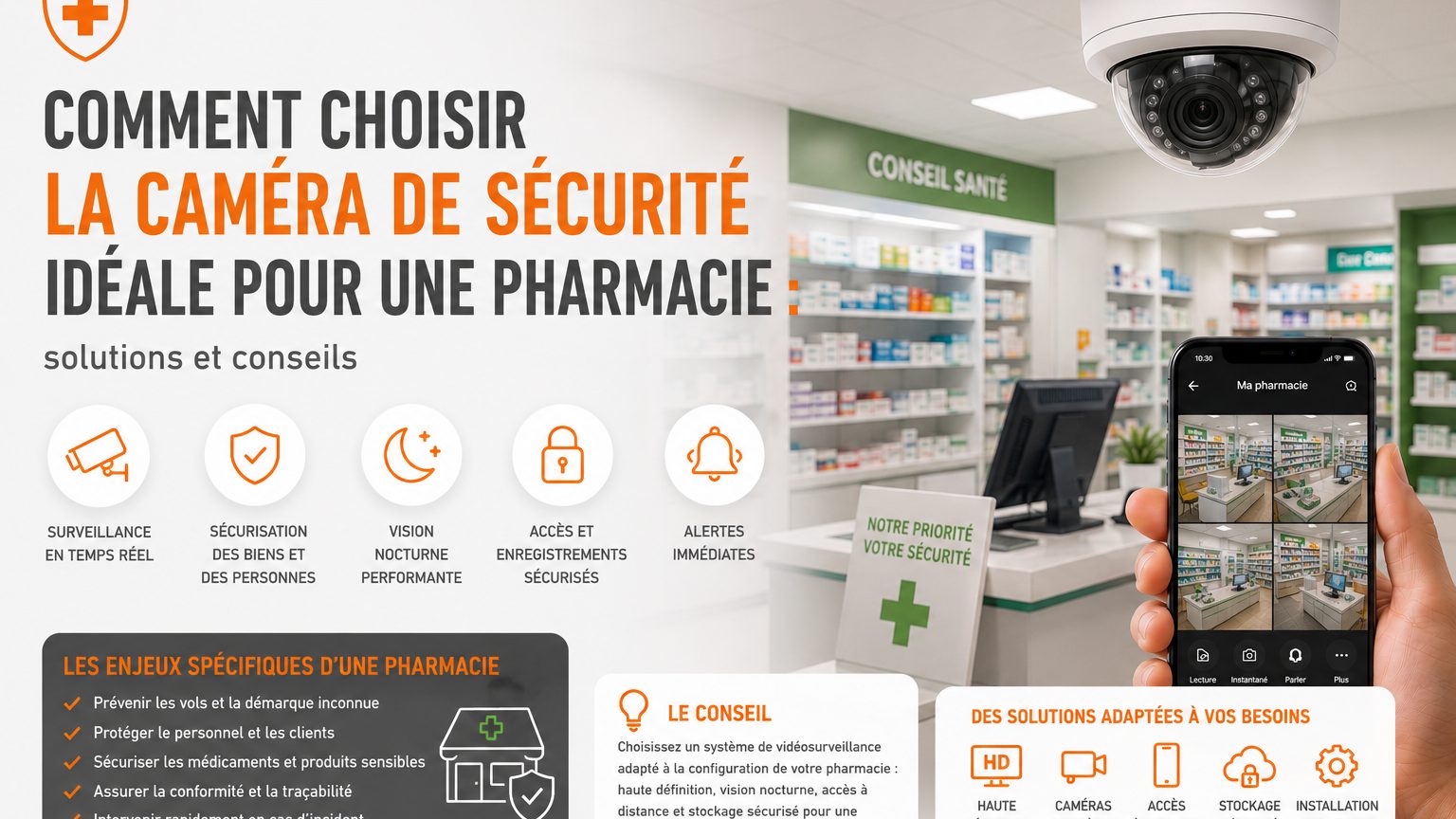 Caméra sécurité pharmacie : vidéosurveillance | W3CAM