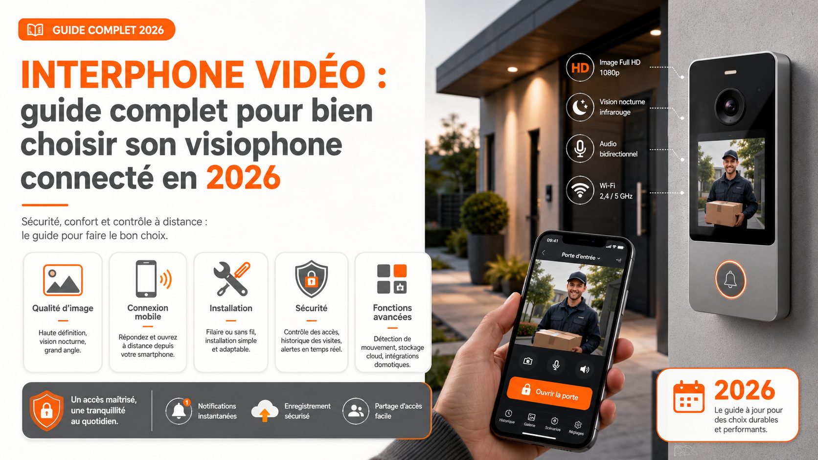 Interphone vidéo : guide complet pour bien choisir son visiophone connecté en 2026