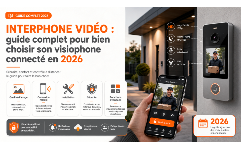 Interphone vidéo : guide complet pour bien choisir son visiophone connecté en 2026