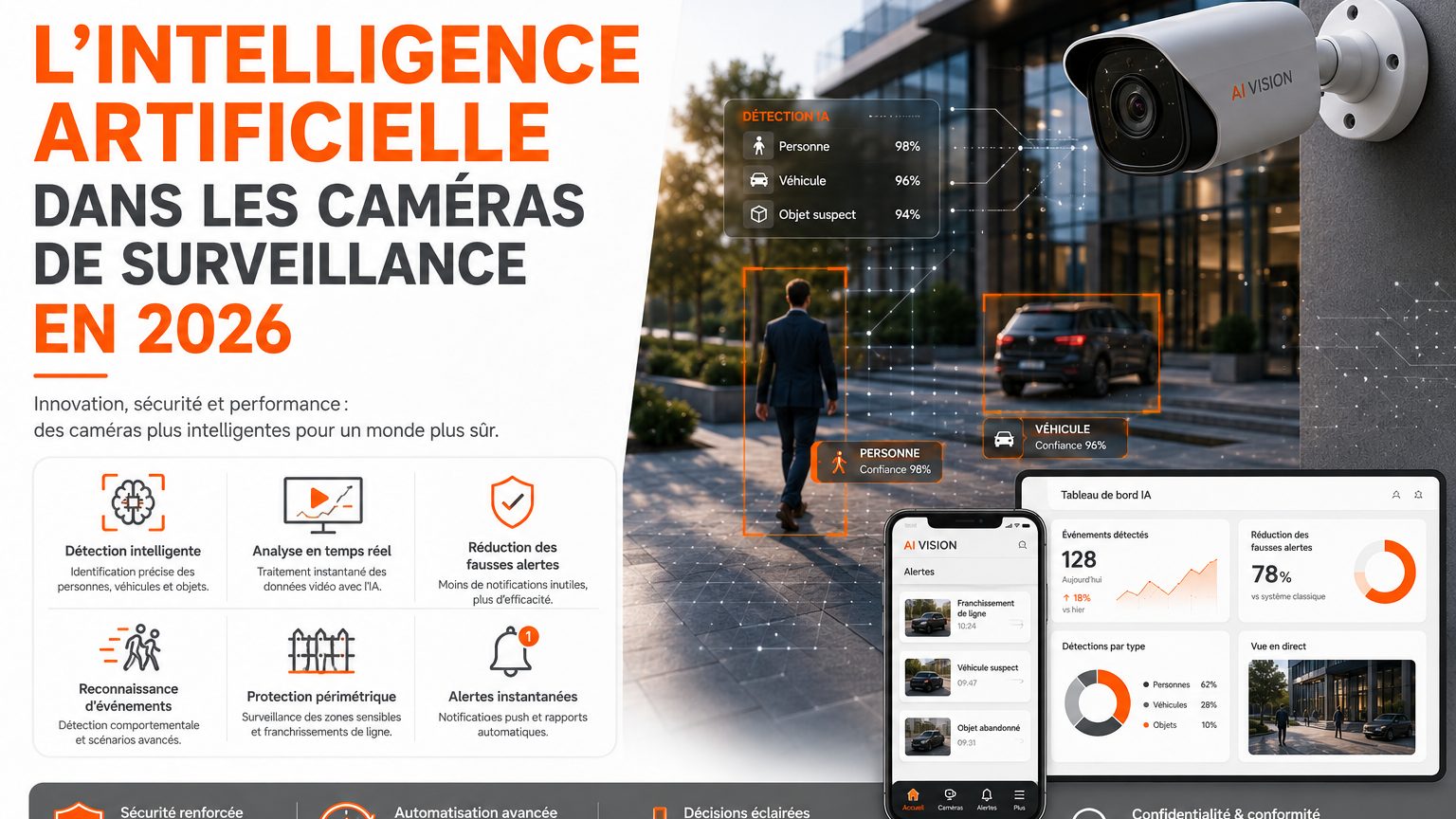 L'intelligence artificielle dans les caméras de surveillance en 2026 : Hikvision, Dahua, Axis, Ajax et Hanwha