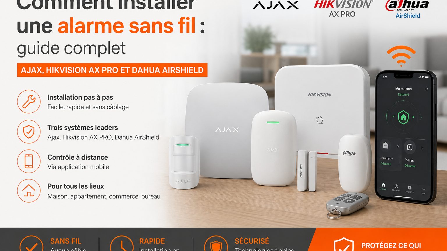 Installer une alarme Ajax, Hikvision ou Dahua : guide | W3CAM