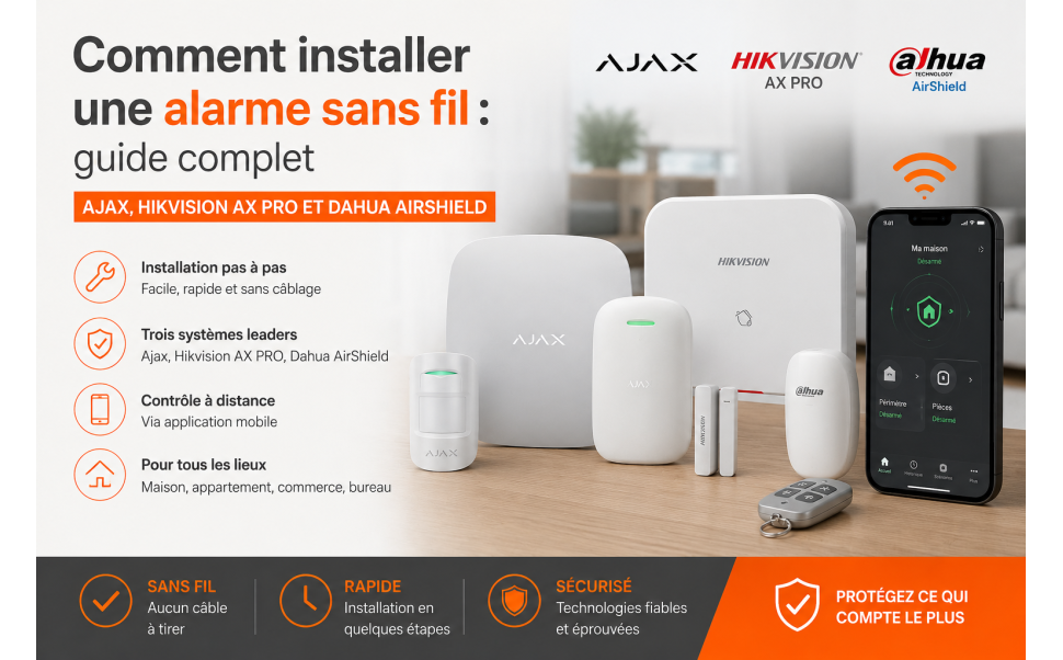 Installer une alarme Ajax, Hikvision ou Dahua : guide | W3CAM