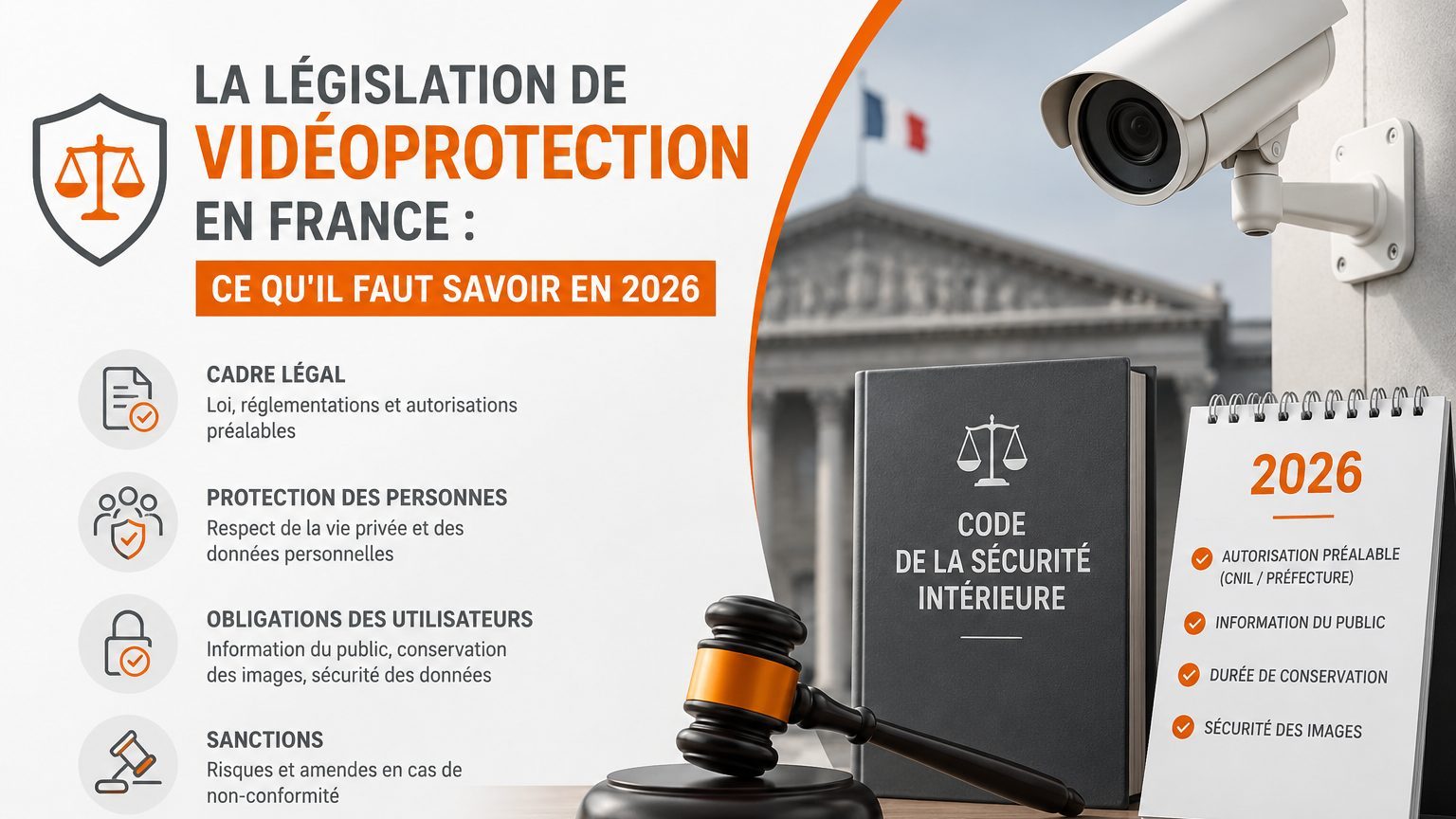 Loi caméra de surveillance : règles en France 2026