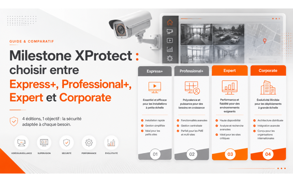 Milestone XProtect : choisir entre 4 éditions | W3CAM