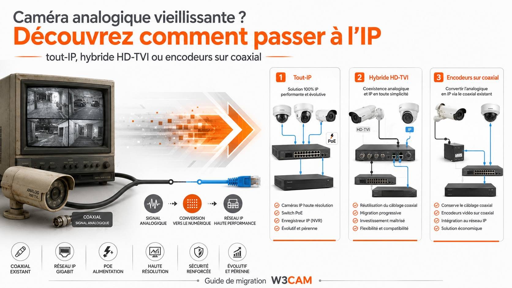 Migration vidéosurveillance analogique vers IP : guide