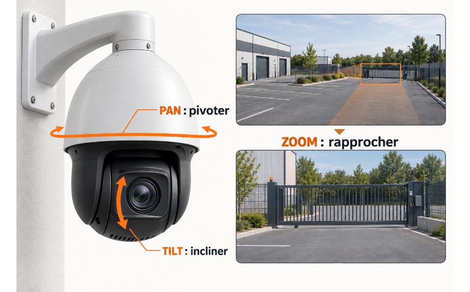 Caméra PTZ : définition, fonctionnement et suivi automatique